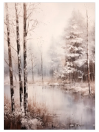 Kış Gün Doğumu - Art Print