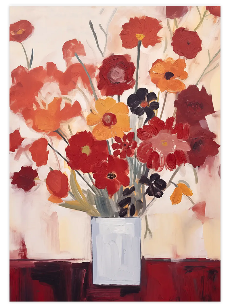 Red Flowers - Art Print Sanatsal Poster