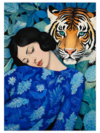 Wild Woman Blue - Art Print