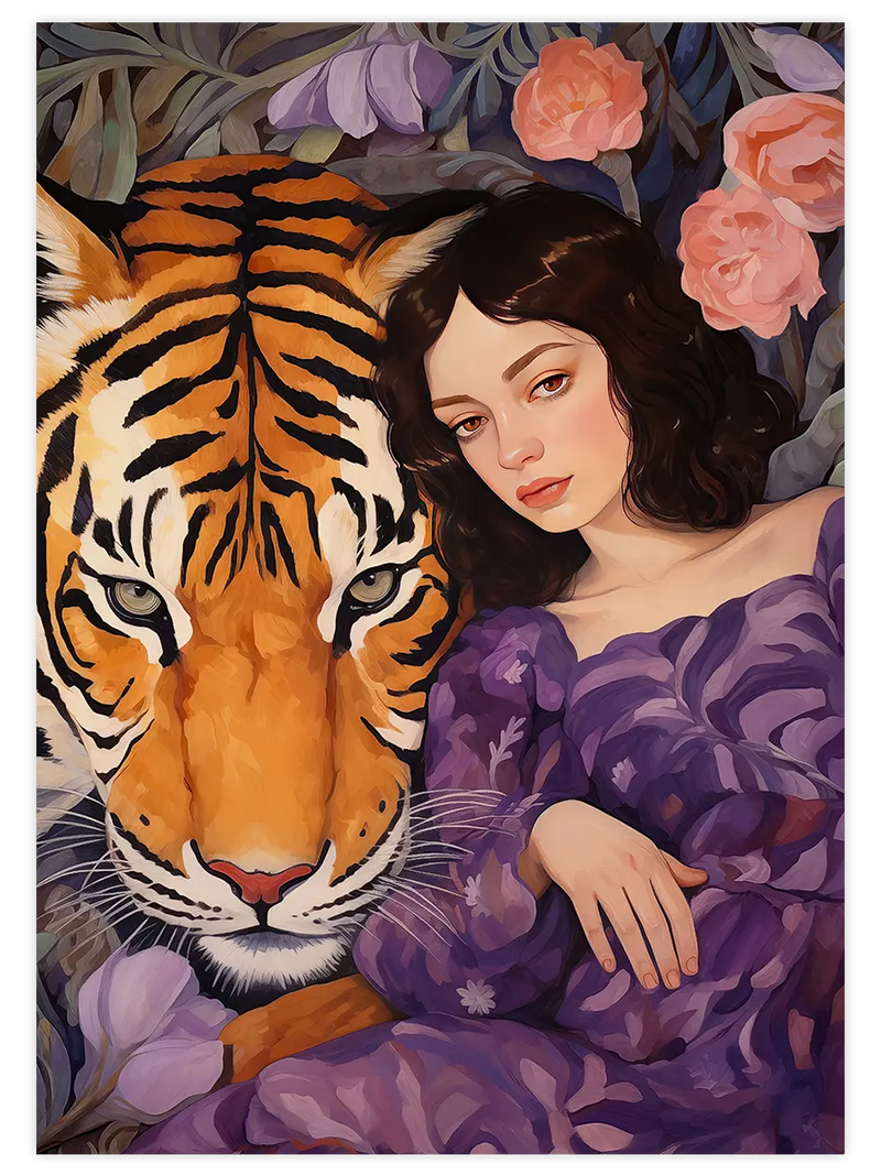 Wild Woman Purple - Art Print Sanatsal Poster