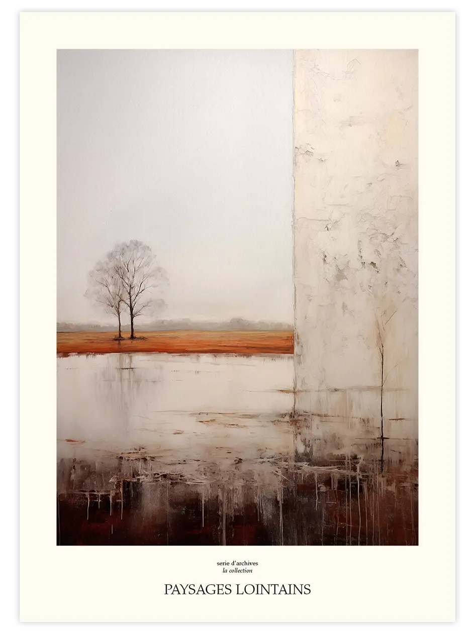 Paysages Lointains - Art Print Sanatsal Poster