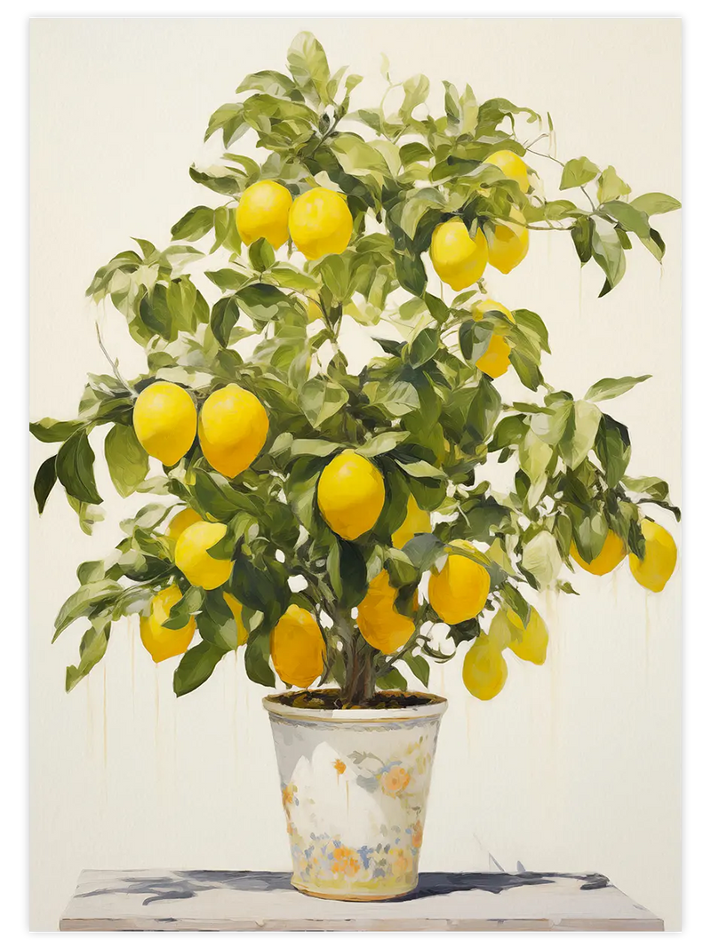 Saksıda Limon Ağacı - Art Print Sanatsal Poster