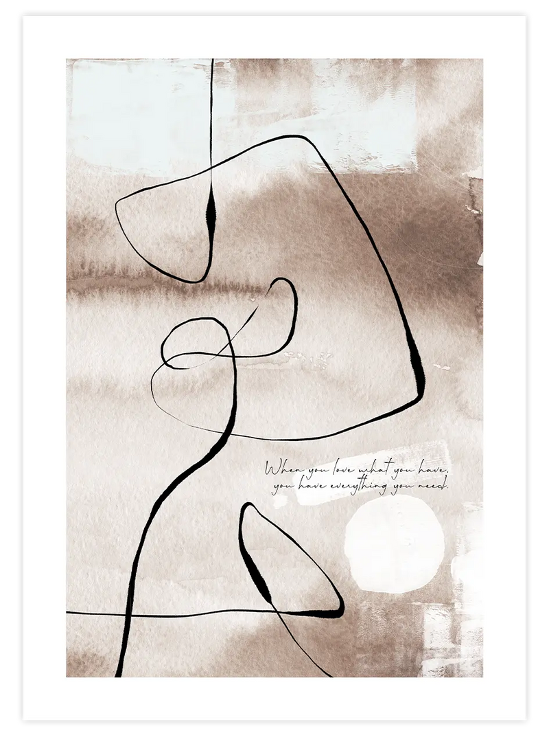 Abstract Lines N9 - Art Print Sanatsal Poster