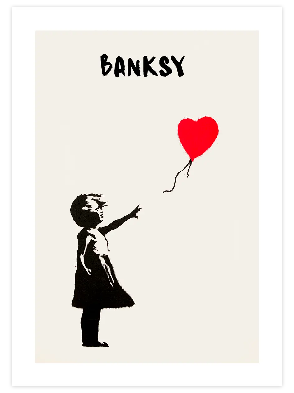 Banksy Girl with Balloon - Art Print Ürün ana görseli
