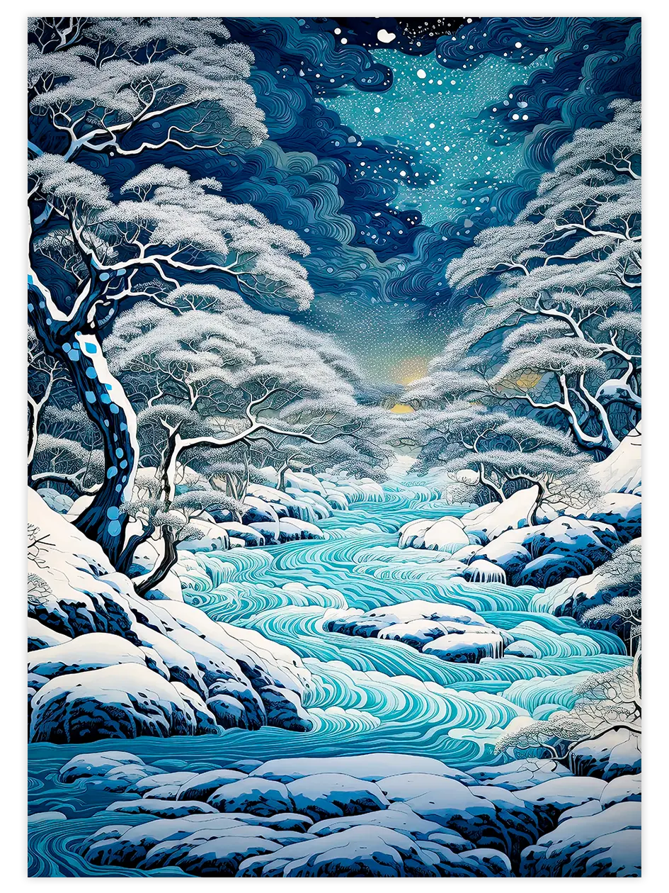 River of Okinawa - Art Print Sanatsal Poster