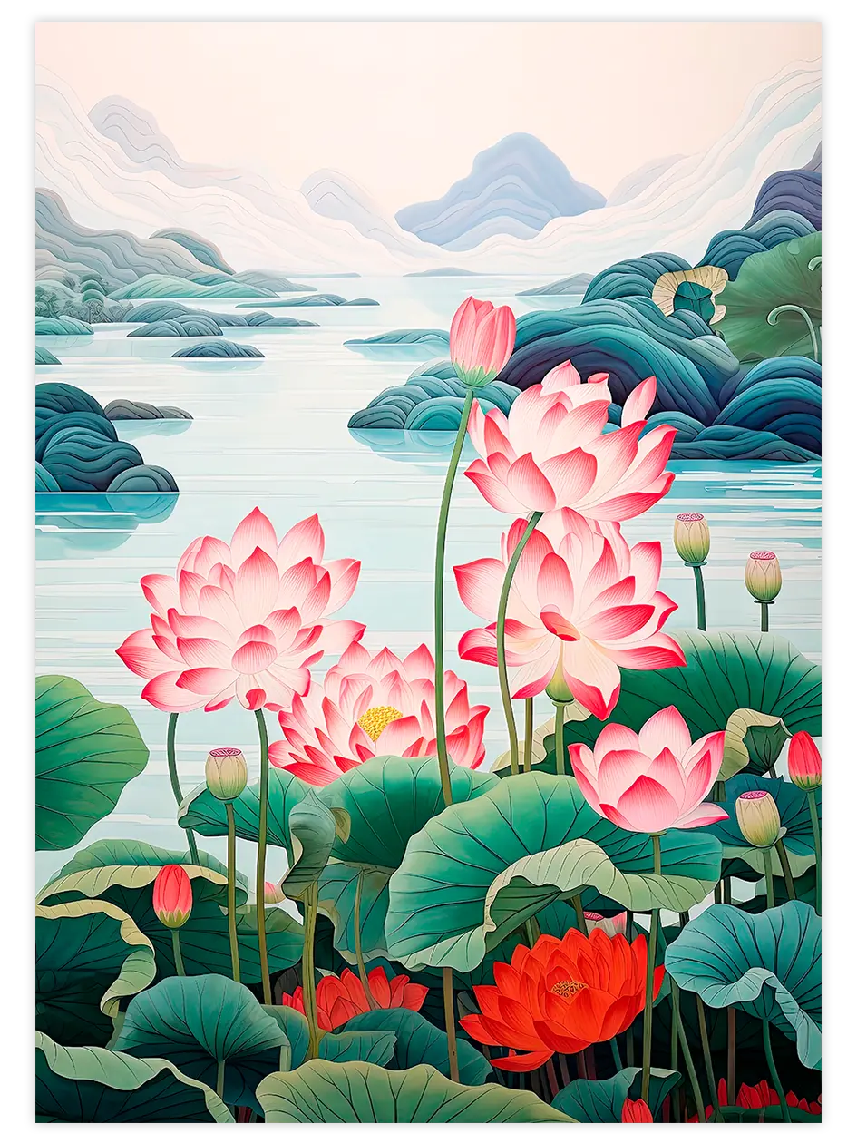 Lotus of Okinawa - Art Print Sanatsal Poster