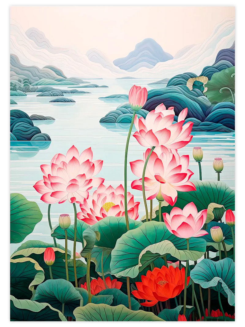 Lotus of Okinawa - Art Print Sanatsal Poster