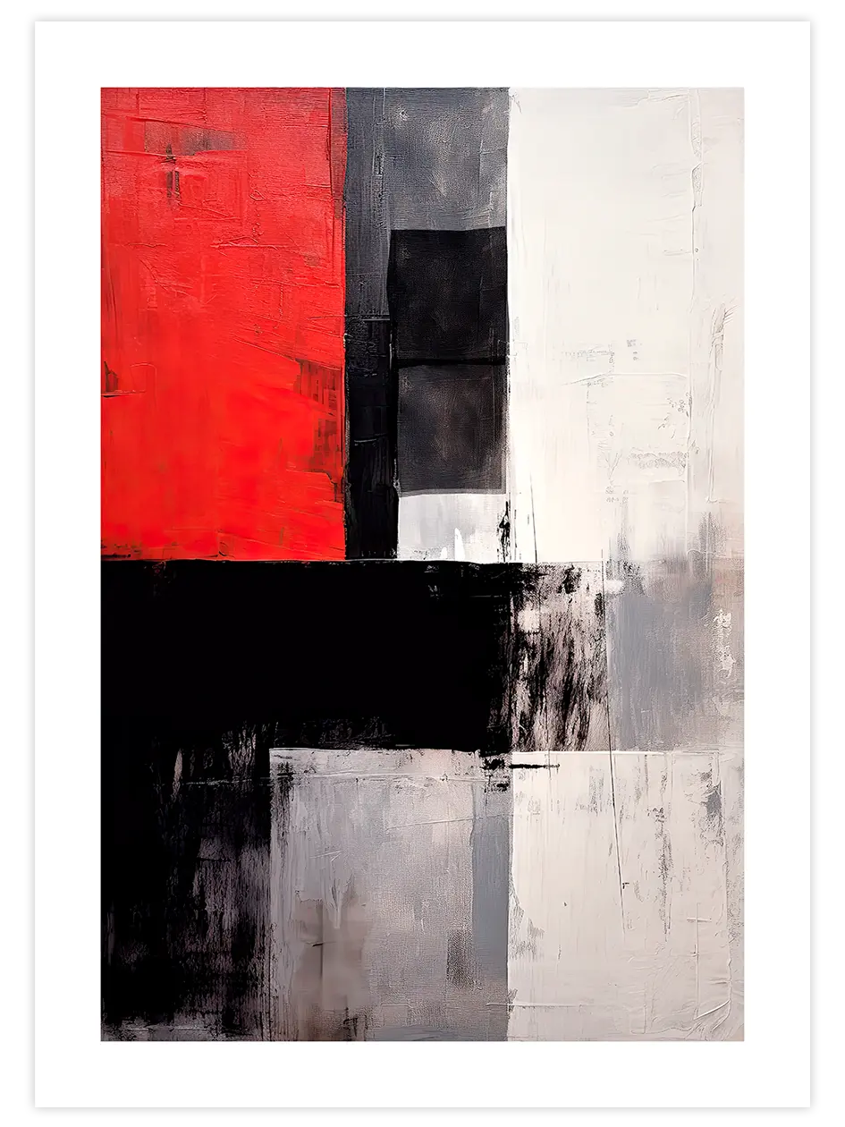 The Red Block - Art Print Sanatsal Poster