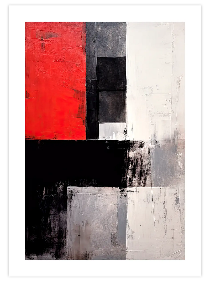 The Red Block - Art Print Sanatsal Poster