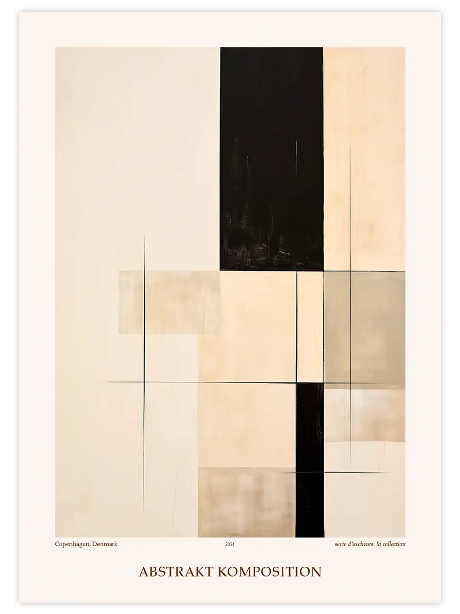 Abstrakt Komposition N2 - Art Print Sanatsal Poster