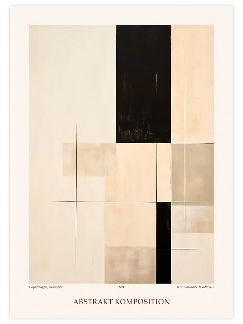 Abstrakt Komposition N2 - Art Print Sanatsal Poster