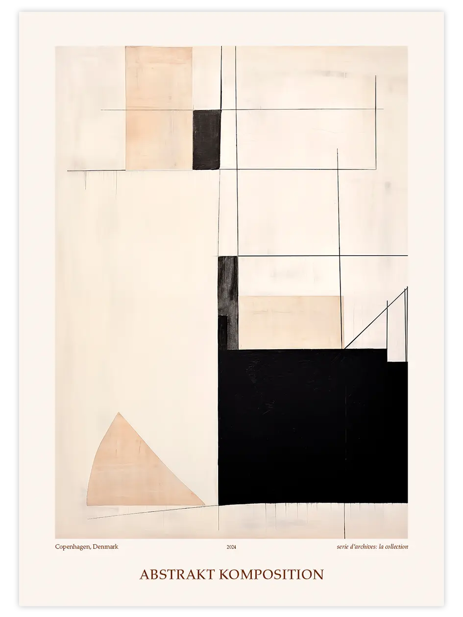 Abstrakt Komposition - Art Print Sanatsal Poster