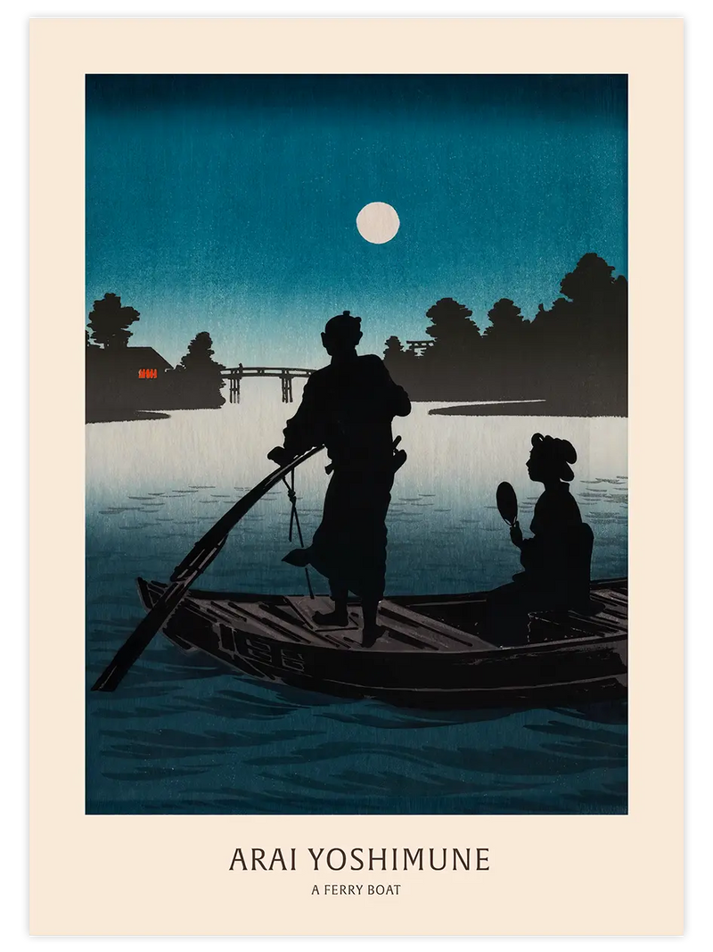 Arai Yoshimune A Ferry Boat - Art Print Ünlü Ressamlar Poster