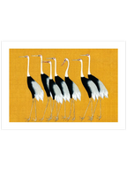 Ogata Korin Gray Cranes - Art Print