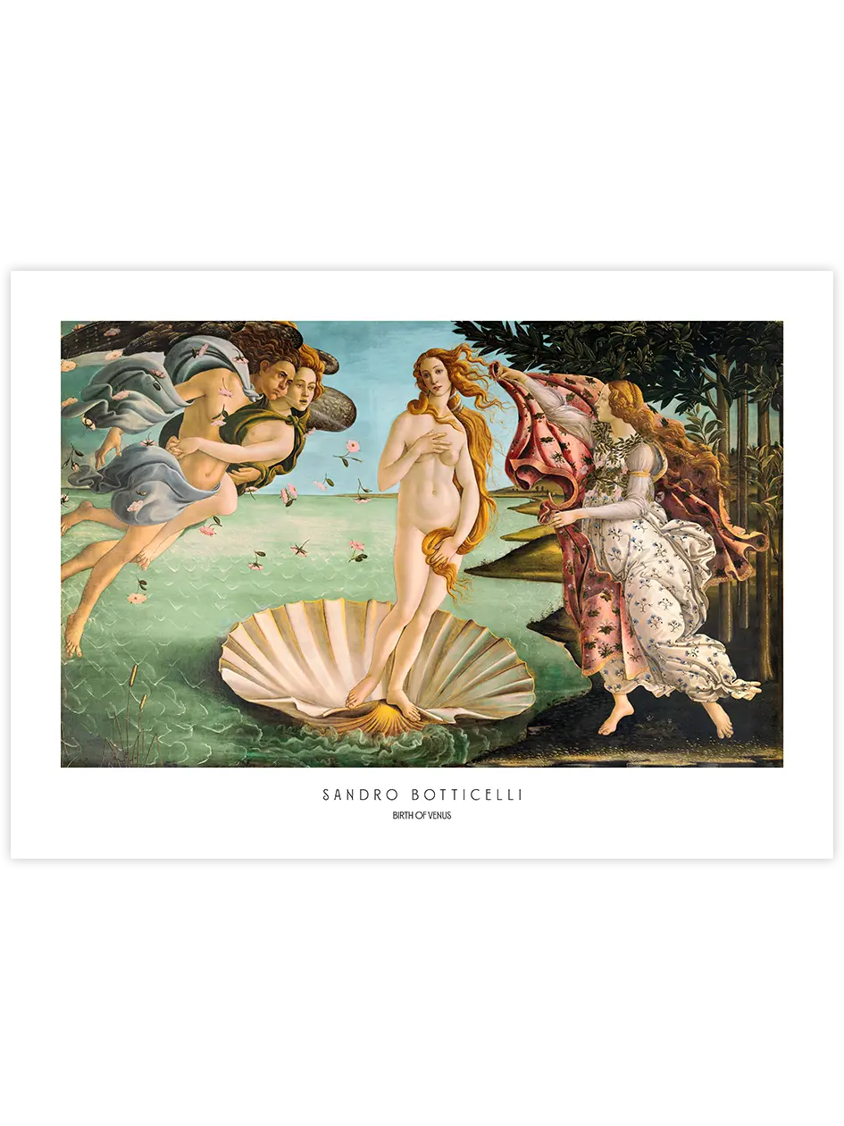 Botticelli The Birth Of Venus (Venüs’ün Doğuşu) - Art Print Ünlü Ressamlar Poster