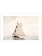 Winslow Homer Sailing off Gloucester - Art Print