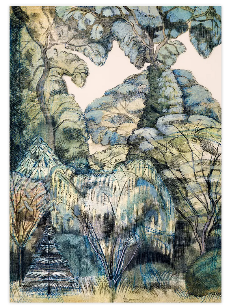 Paul Nash Trees in Bird Garden - Art Print Ünlü Ressamlar Poster