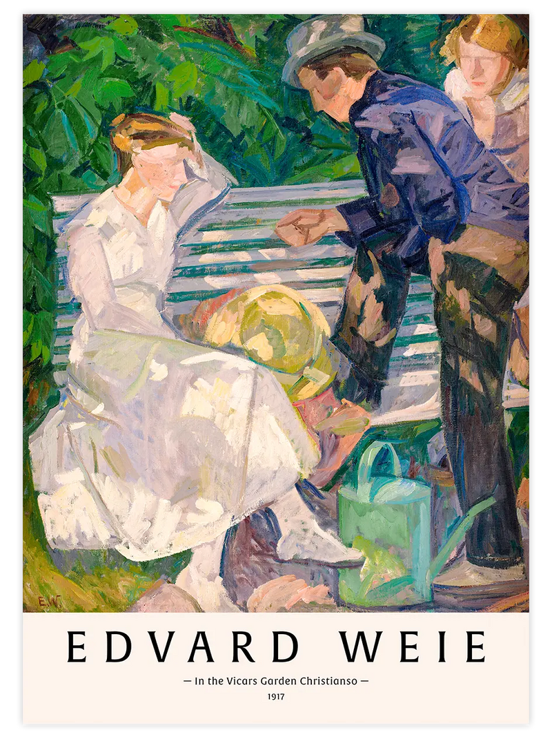 Edvard Weie In the Vicars Garden, Christianso - Art Print Ünlü Ressamlar Poster