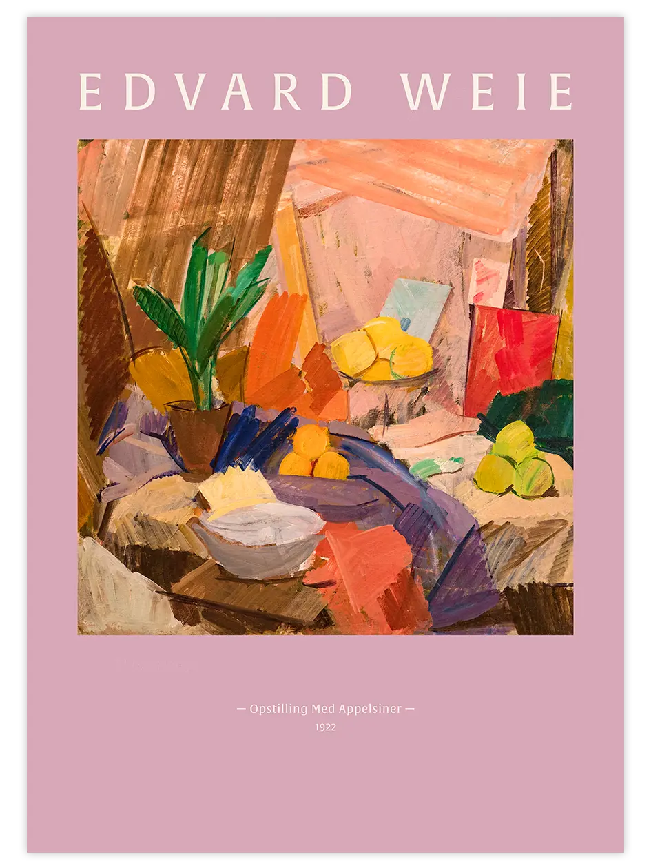 Edvard Weie Still Life With Oranges - Art Print