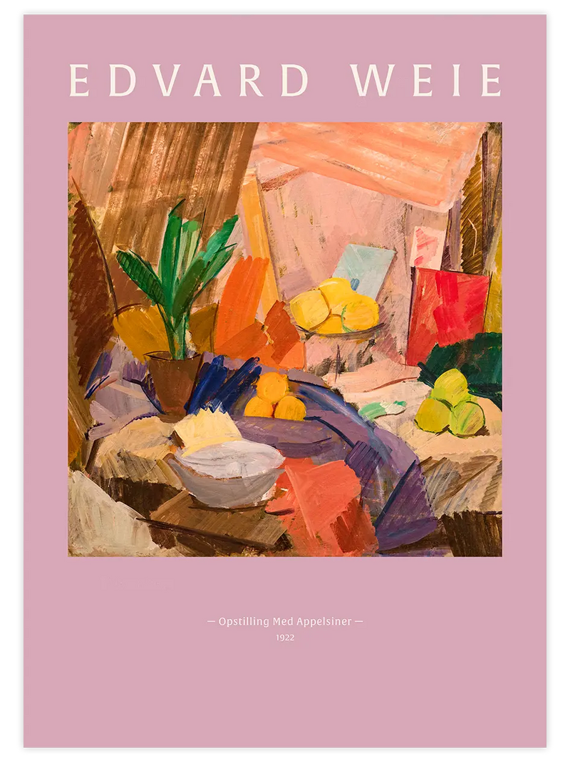 Edvard Weie Still Life With Oranges - Art Print Ünlü Ressamlar Poster