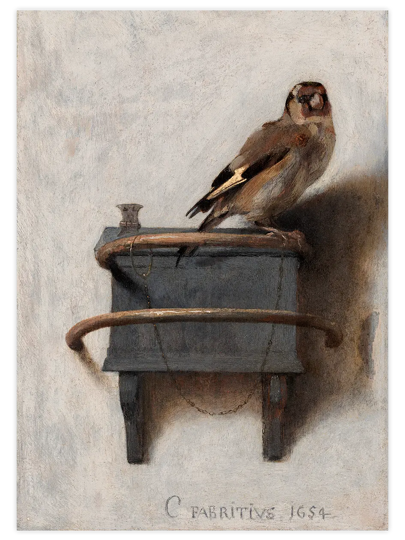 Carel Fabritius The Goldfinch - Art Print Ünlü Ressamlar Poster