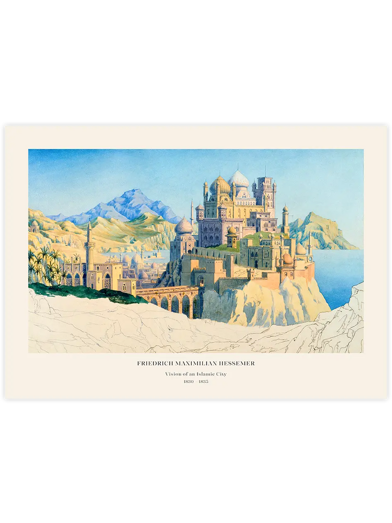 Friedrich Hessemer Vision of an Islamic City - Art Print Ünlü Ressamlar Poster