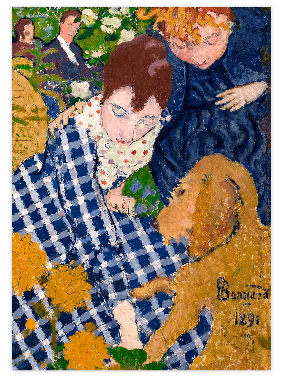 Pierre Bonnard Woman with Dog - Art Print Ünlü Ressamlar Poster