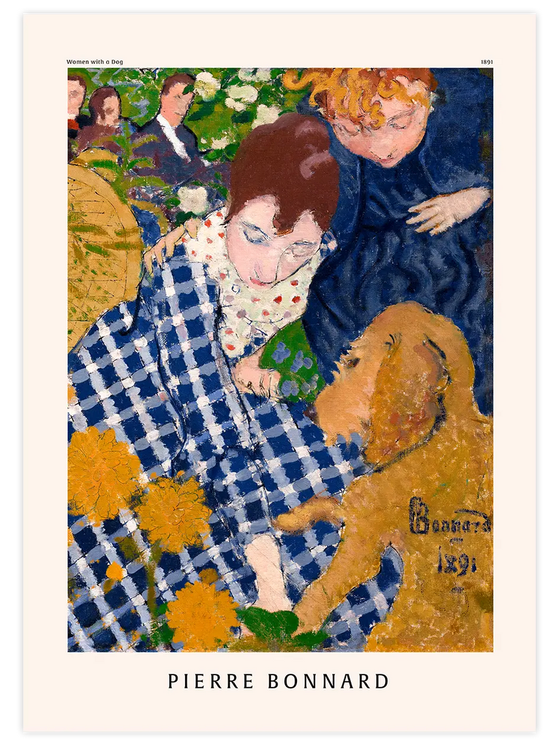 Pierre Bonnard Woman with Dog - Art Print Ünlü Ressamlar Poster