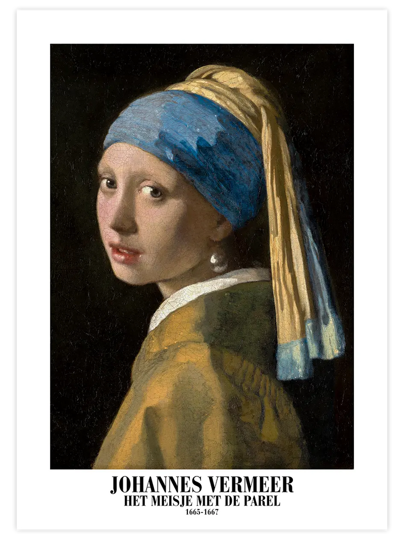 Vermeer İnci Küpeli Kız - Art Print Ünlü Ressamlar Poster