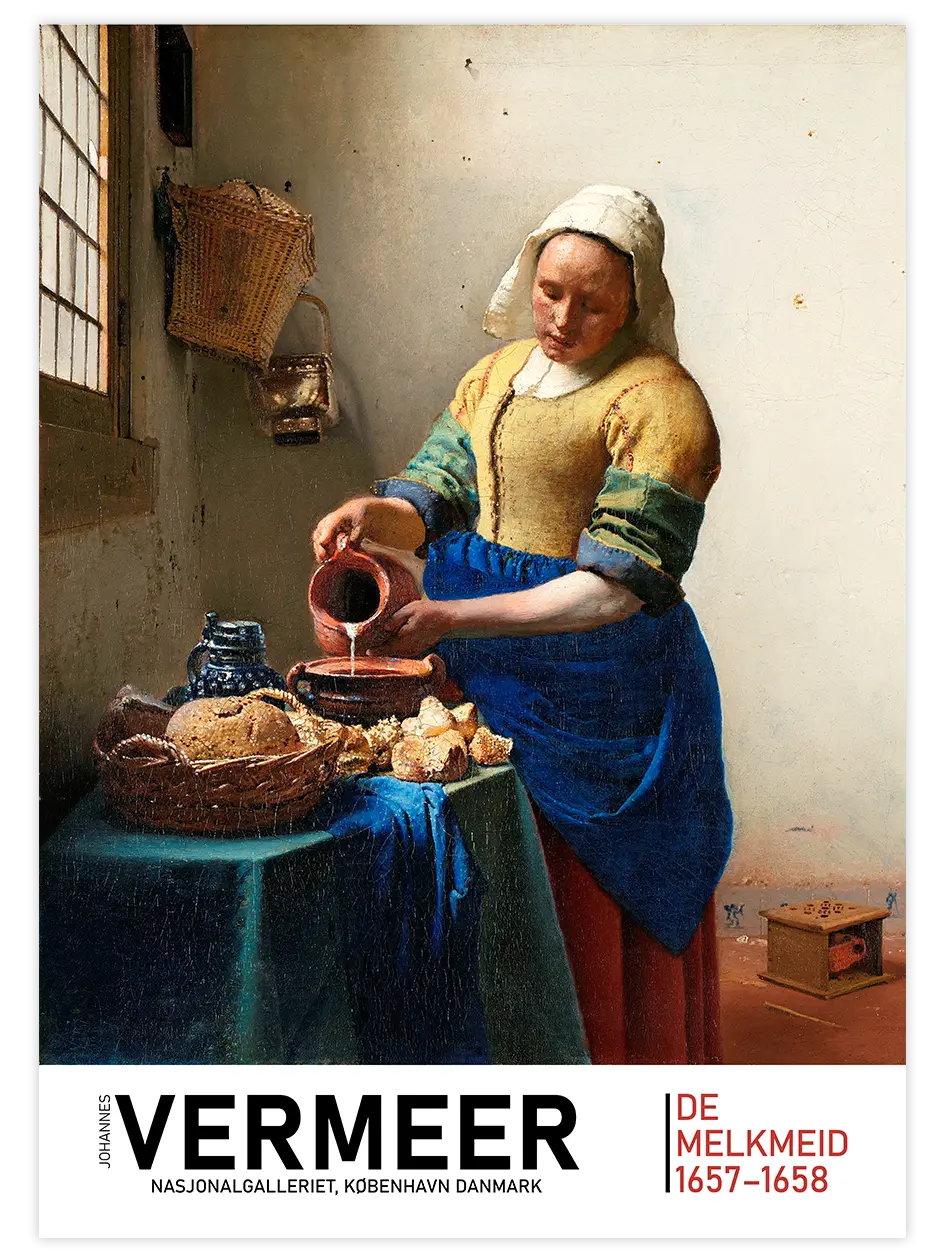 Vermeer The Milkmaid Afiş - Art Print Ürün ana görseli