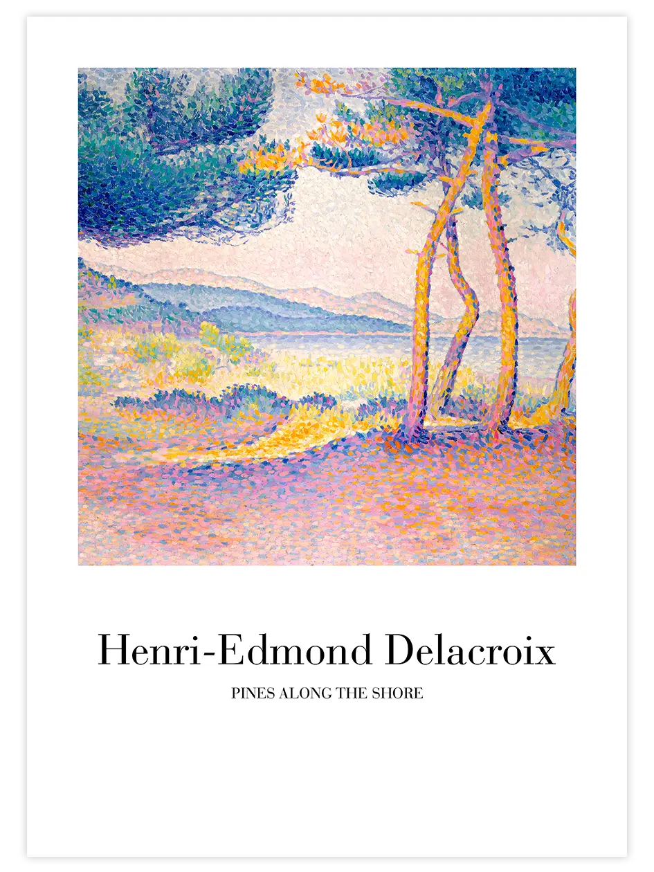 Delacroix Pines Along The Shore - Art Print