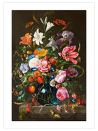 Çiçekli Vazo - Art Print
