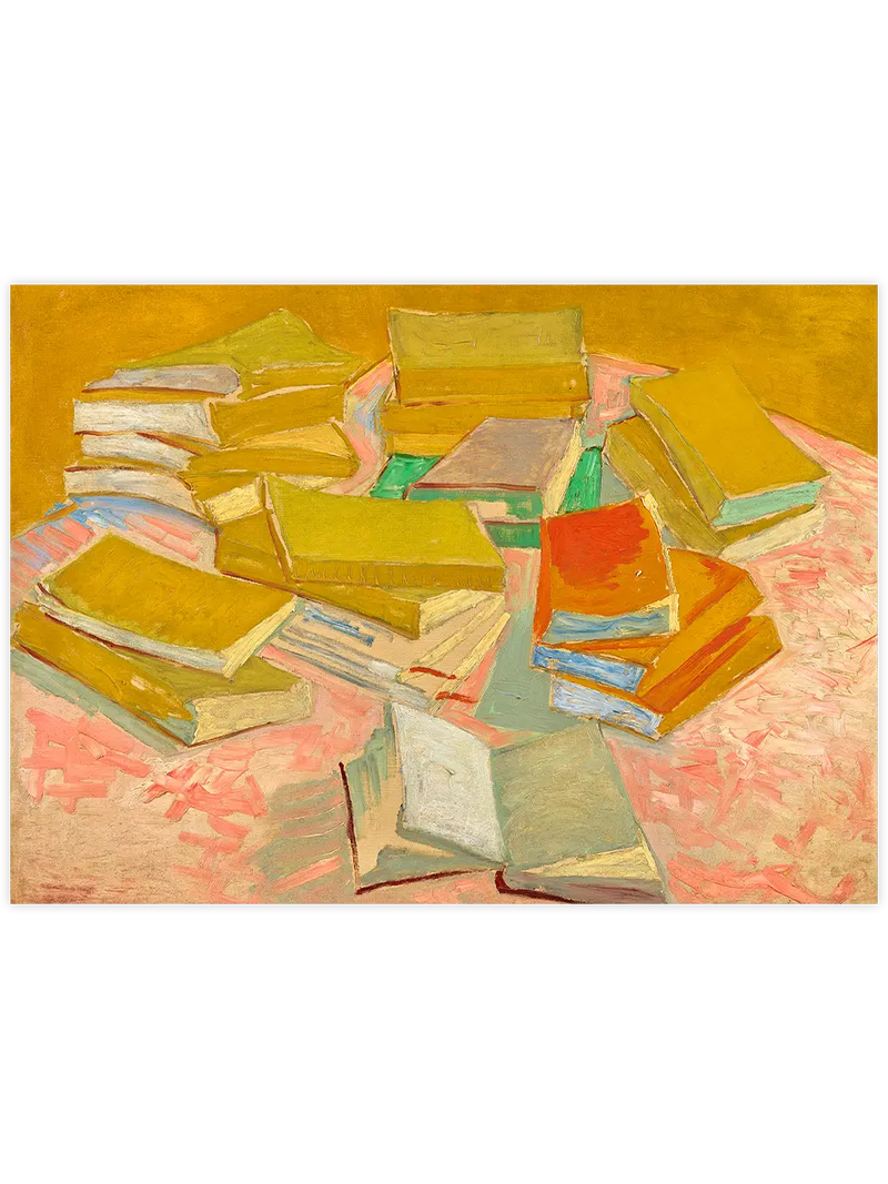 Van Gogh Piles of French Novels - Art Print Ünlü Ressamlar Poster