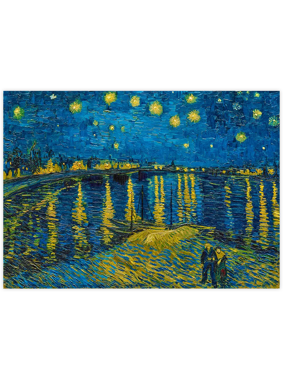 Van Gogh Starry Night Over the Rhone - Art Print Ünlü Ressamlar Poster