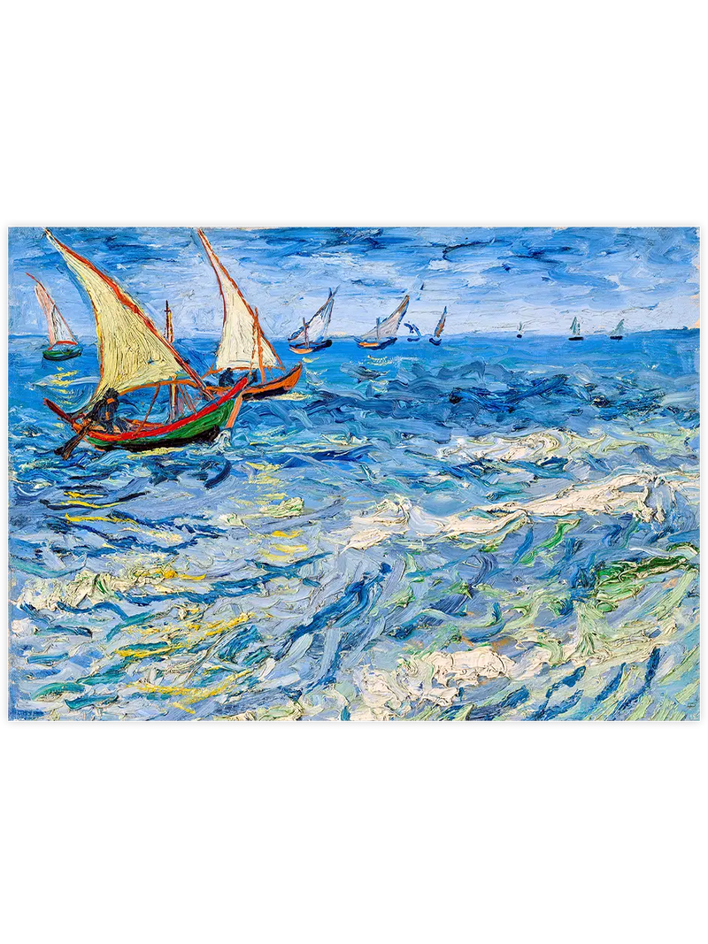 Van Gogh Saintes-Maries’de Deniz Manzarası - Art Print Ünlü Ressamlar Poster
