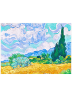 Van Gogh Wheat Field with Cypresses - Art Print