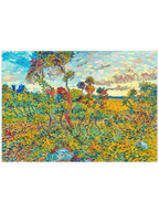 Van Gogh Sunset at Montmajour - Art Print