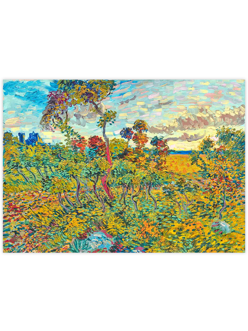 Van Gogh Sunset at Montmajour - Art Print