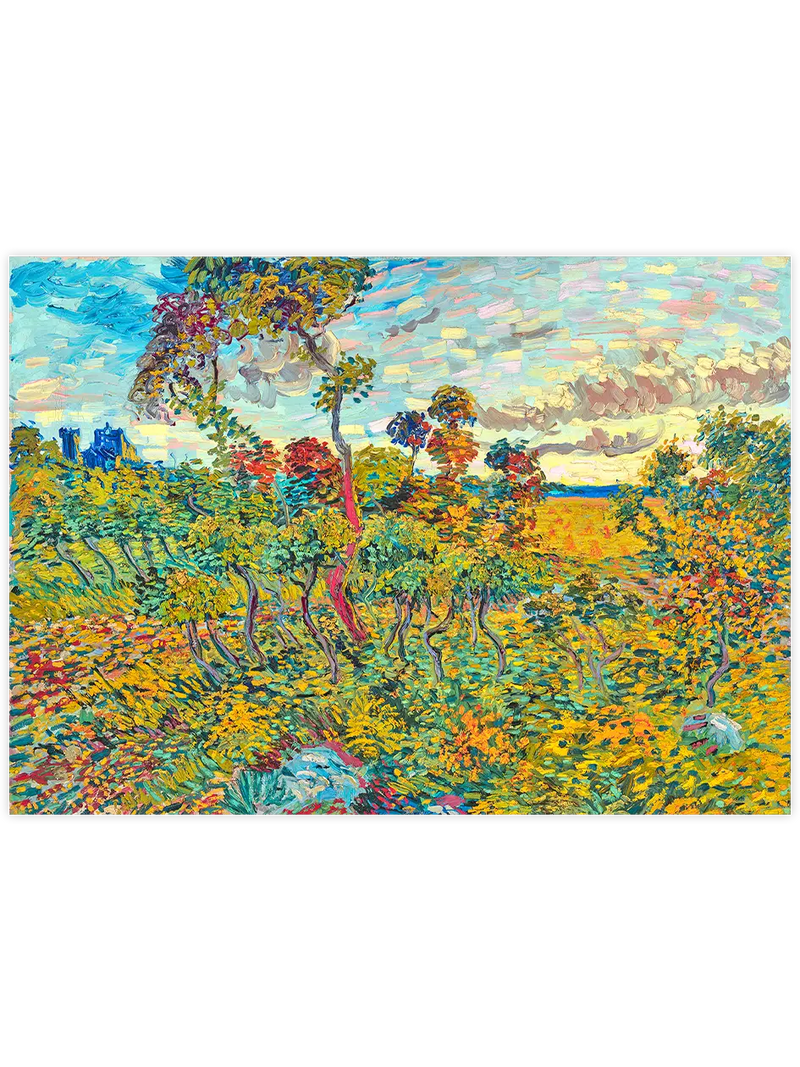 Van Gogh Sunset at Montmajour - Art Print Ünlü Ressamlar Poster