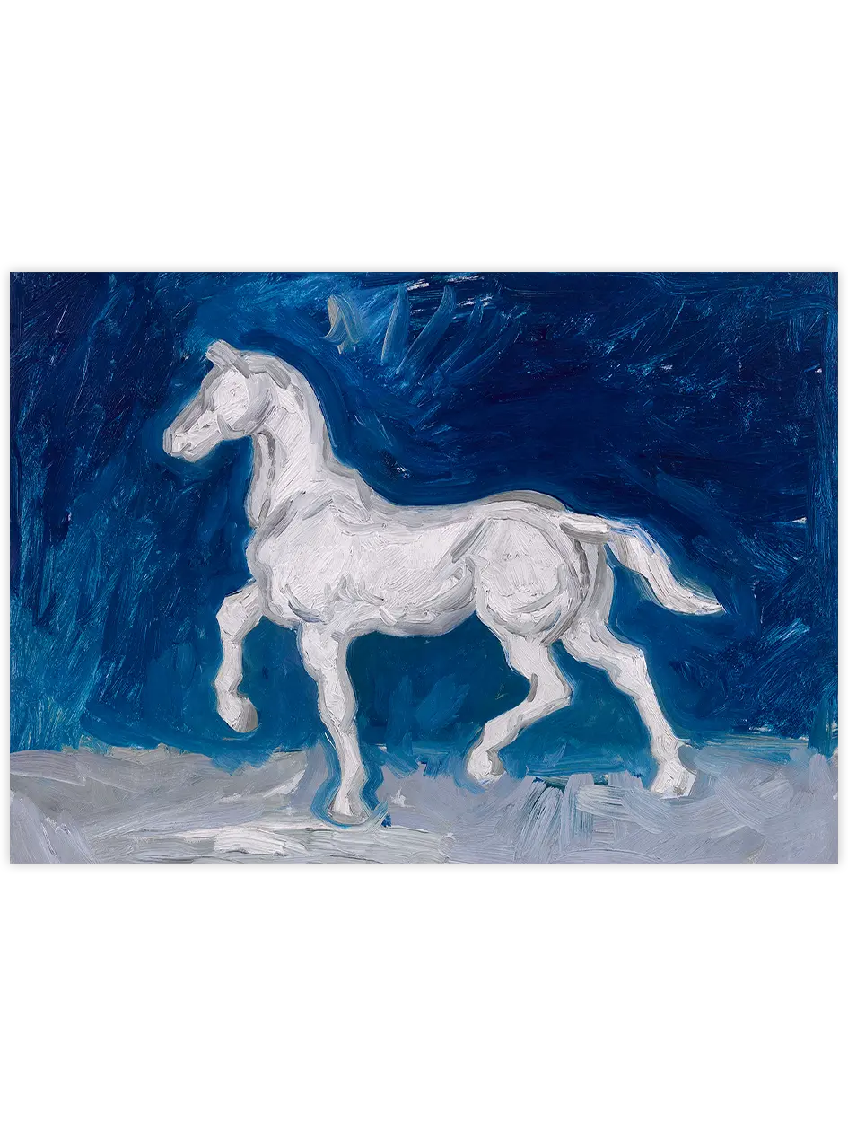 Van Gogh Statuette of a Horse - Art Print