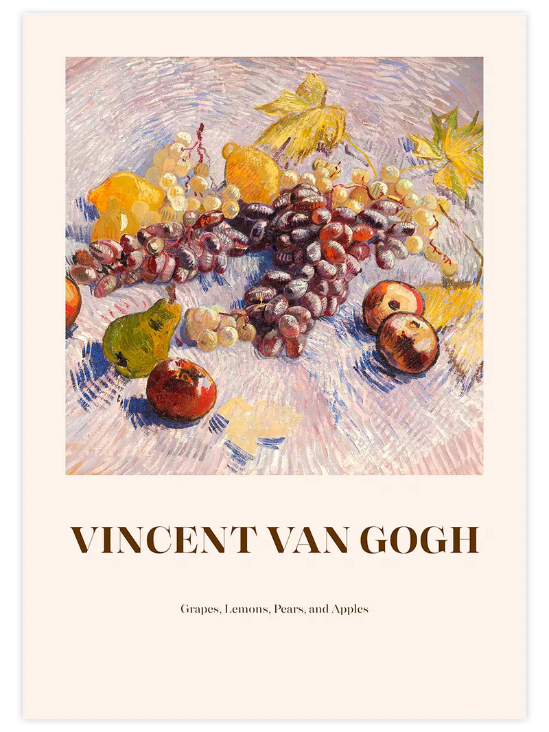 Van Gogh Grapes And Apples - Art Print Ünlü Ressamlar Poster