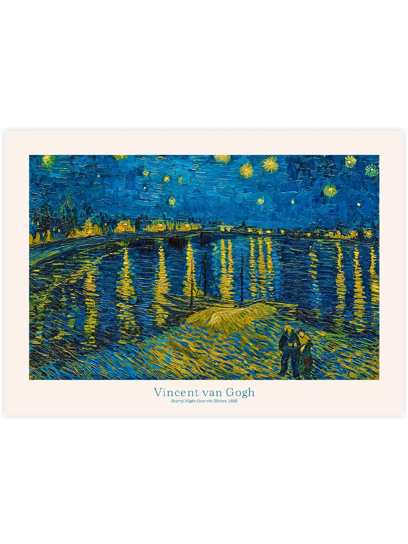 Van Gogh Starry Night Over The Rhone - Art Print Ünlü Ressamlar Poster