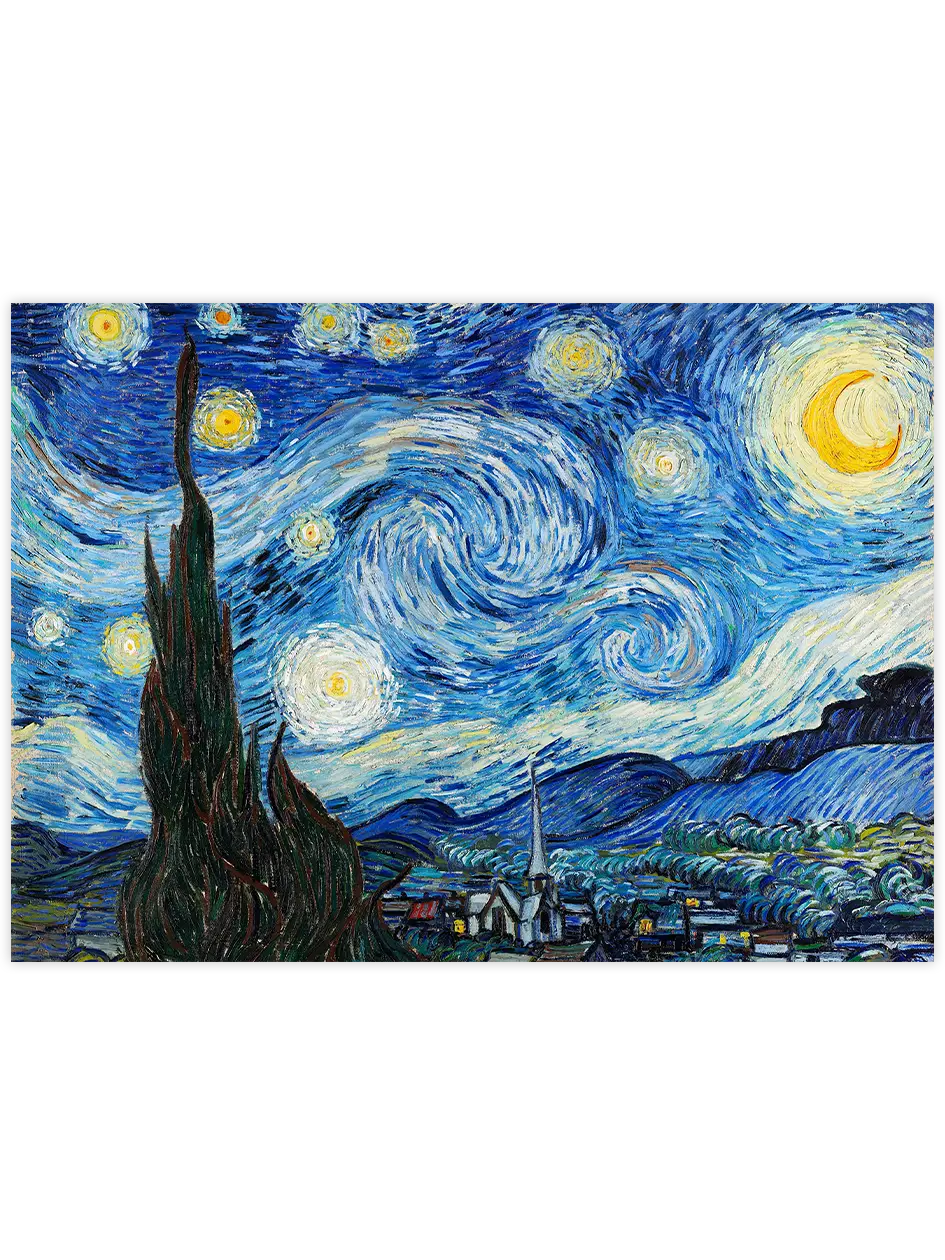 Vincent van Gogh The Starry Night - Art Print Ünlü Ressamlar Poster