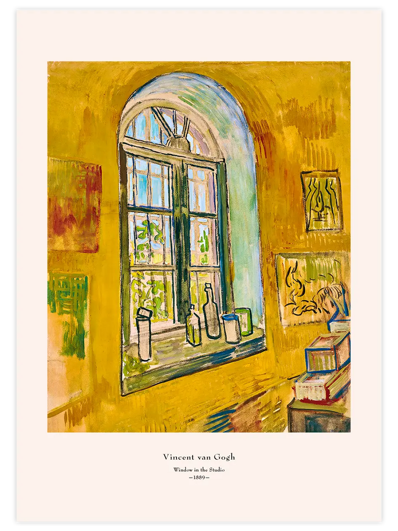Van Gogh Window in the Studio - Art Print Ünlü Ressamlar Poster