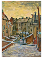 Van Gogh Houses Seen from the Back - Art Print