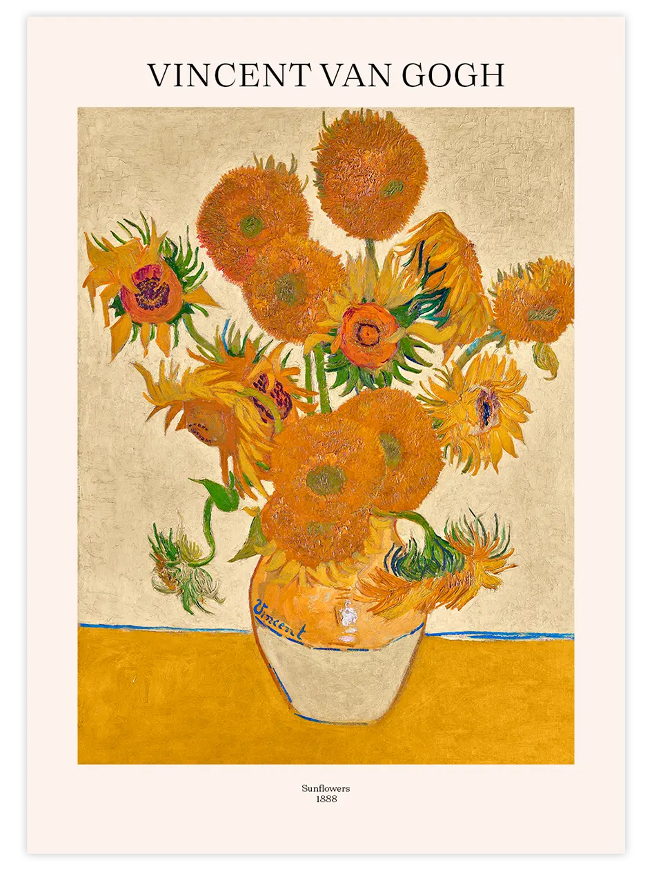 Van Gogh Ayçiçekleri - Art Print Ünlü Ressamlar Poster