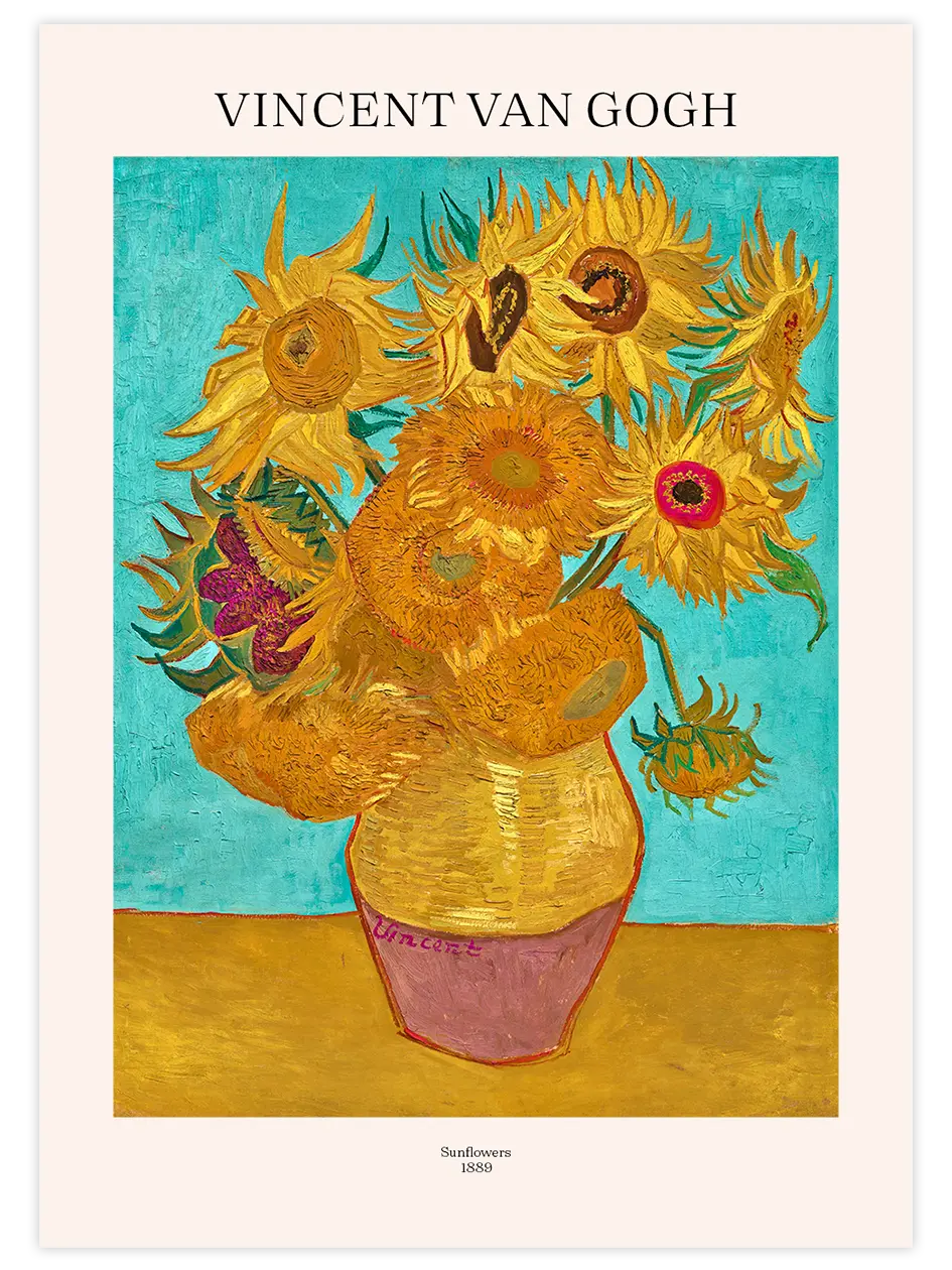Van Gogh Sunflowers - Art Print Ünlü Ressamlar Poster