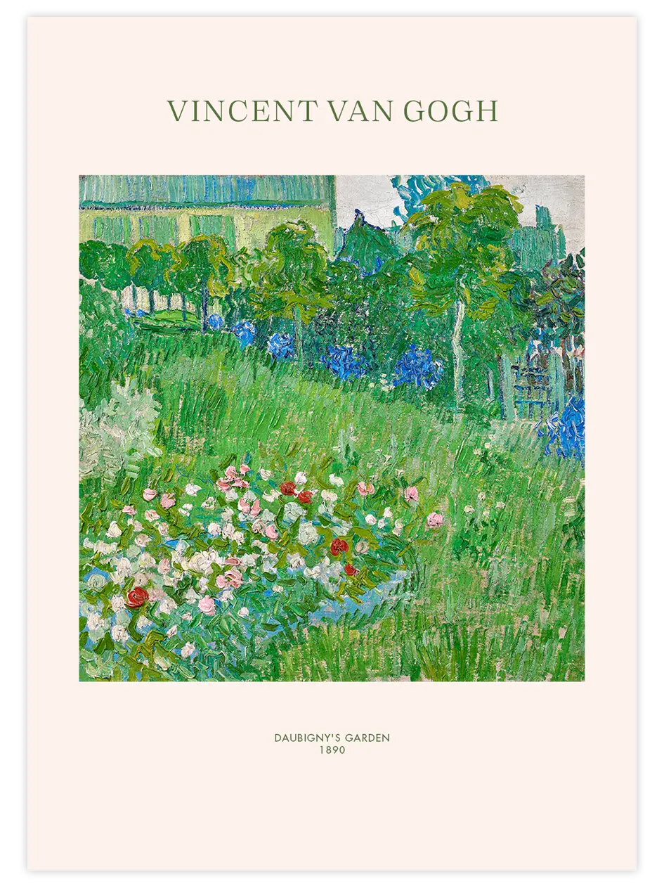 Van Gogh Daubigny's Garden - Art Print Ünlü Ressamlar Poster