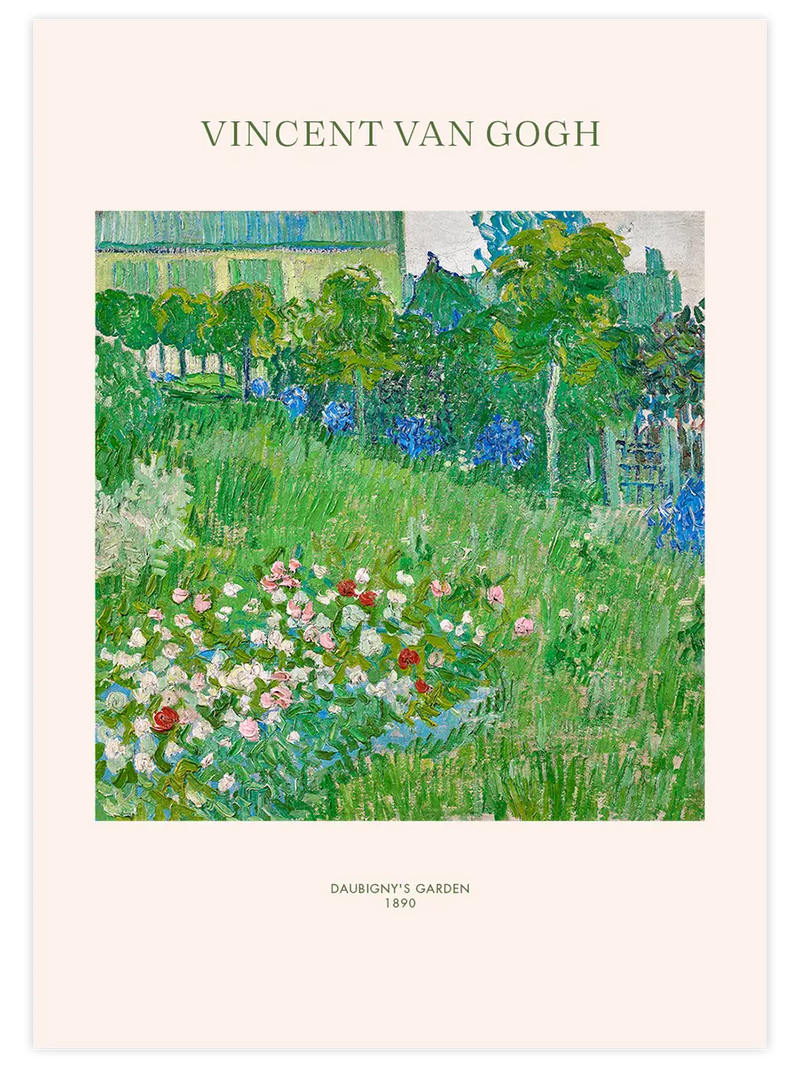 Van Gogh Daubigny's Garden - Art Print Ünlü Ressamlar Poster
