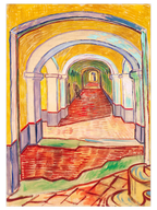 van Gogh Corridor in the Asylum - Art Print